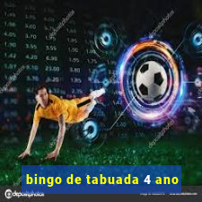 bingo de tabuada 4 ano