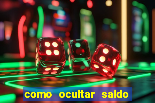 como ocultar saldo na betfair